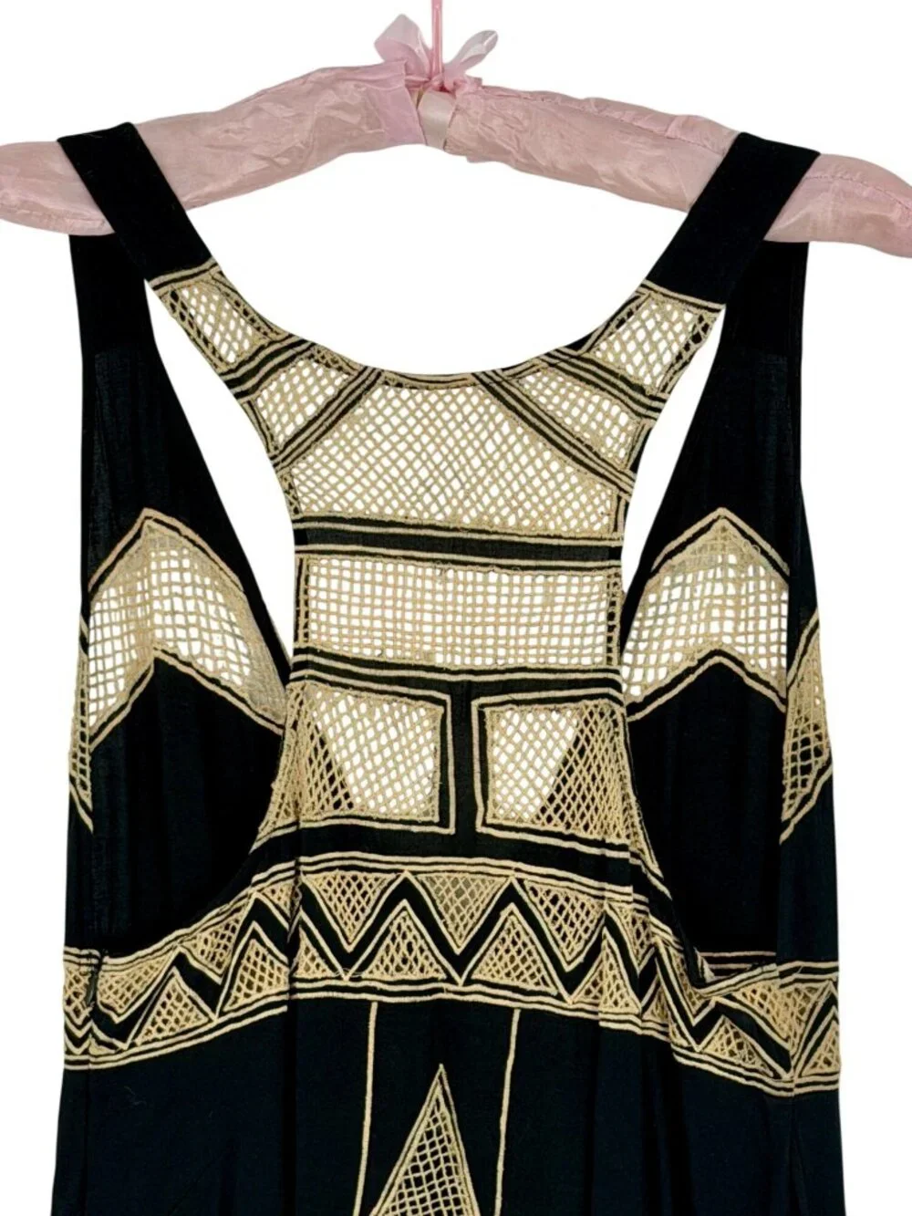 RARE VTG NWOT Free People Jen’s Pirate Booty Black Embroidered Maxi Dress | Boho - Picture 9 of 16